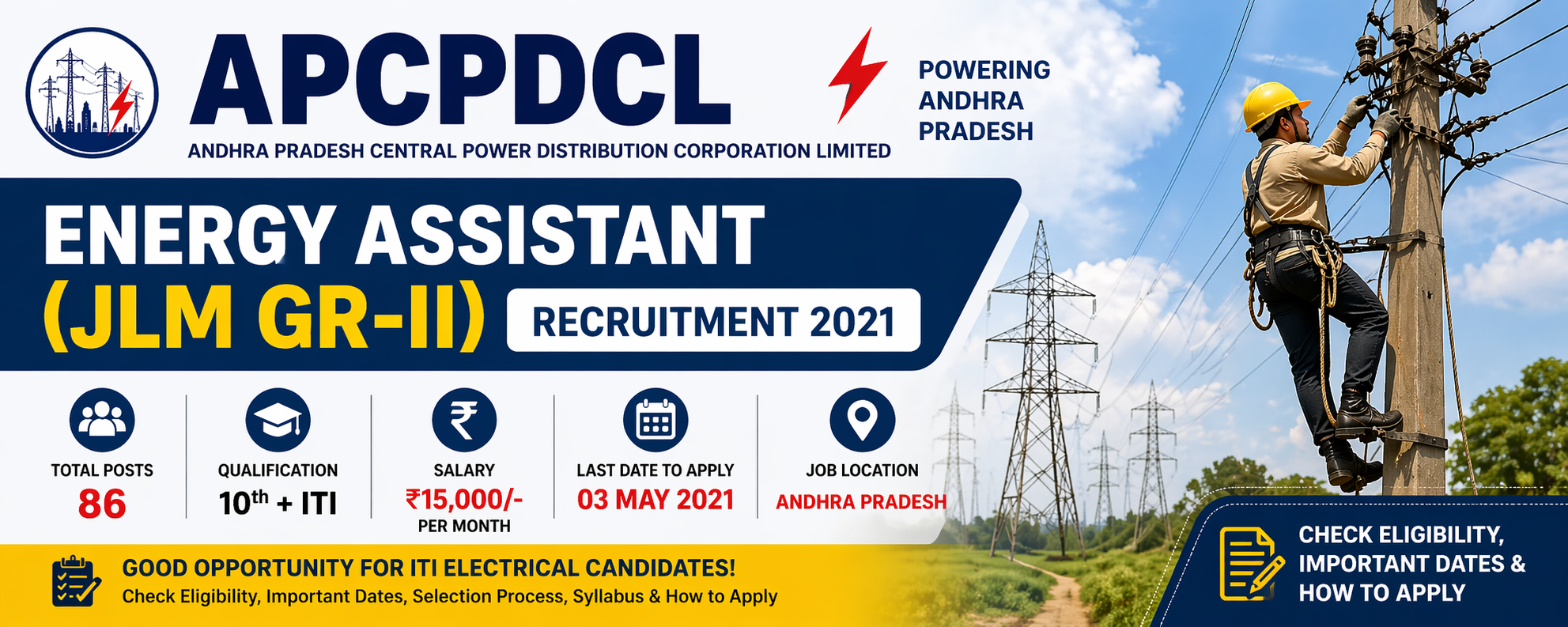 You are currently viewing APCPDCL Energy Assistants (JLM Gr-II) Recruitment 2026– Complete Guide