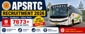 Read more about the article APSRTC Recruitment 2026 Notification (Expected) – 7673 Driver & Conductor Posts
